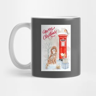 Cavapoo Merry Christmas Santa Dog Mug